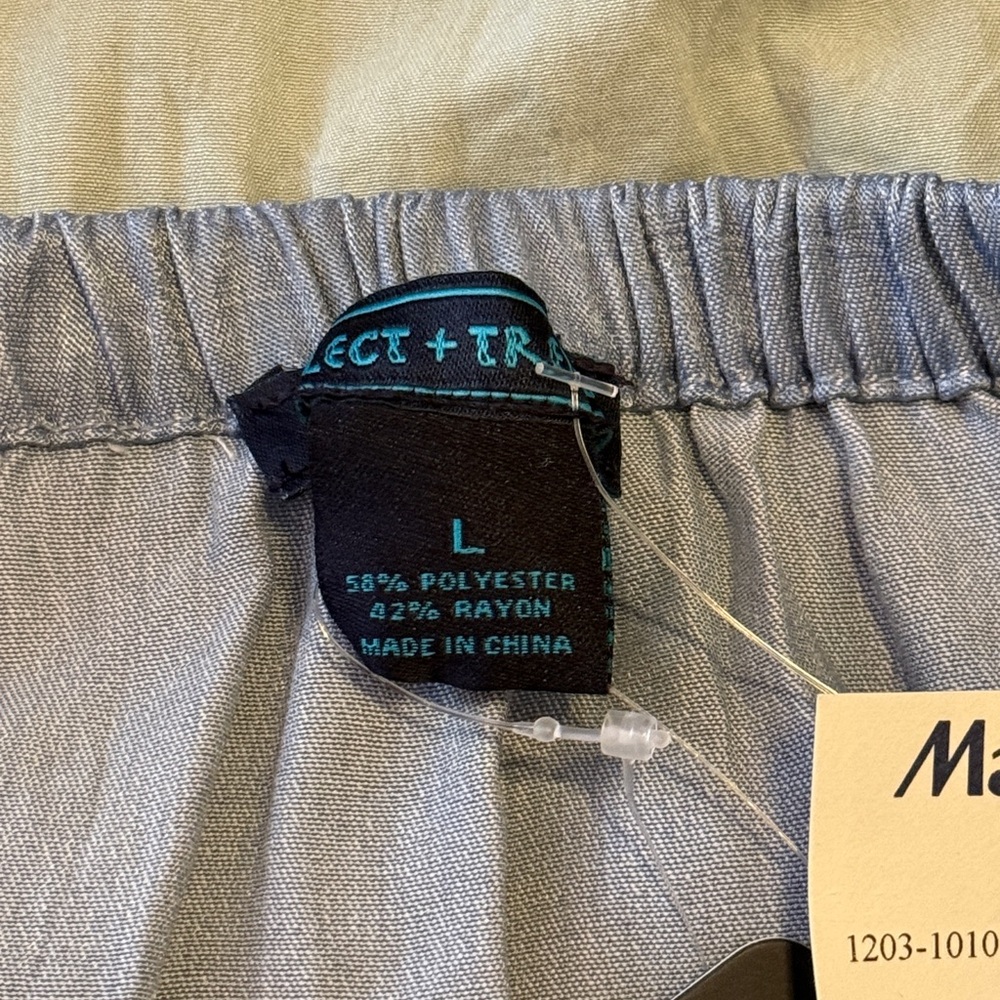 Blue Elastic denim color long shirt